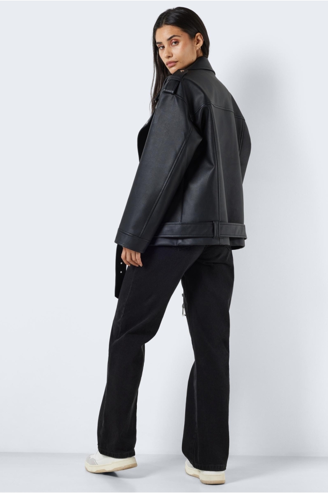 NMPAULINA OVERSIZE BIKER JACKET NOO 27027014 Black